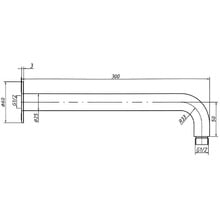 Clovelly 300mm Shower Arm